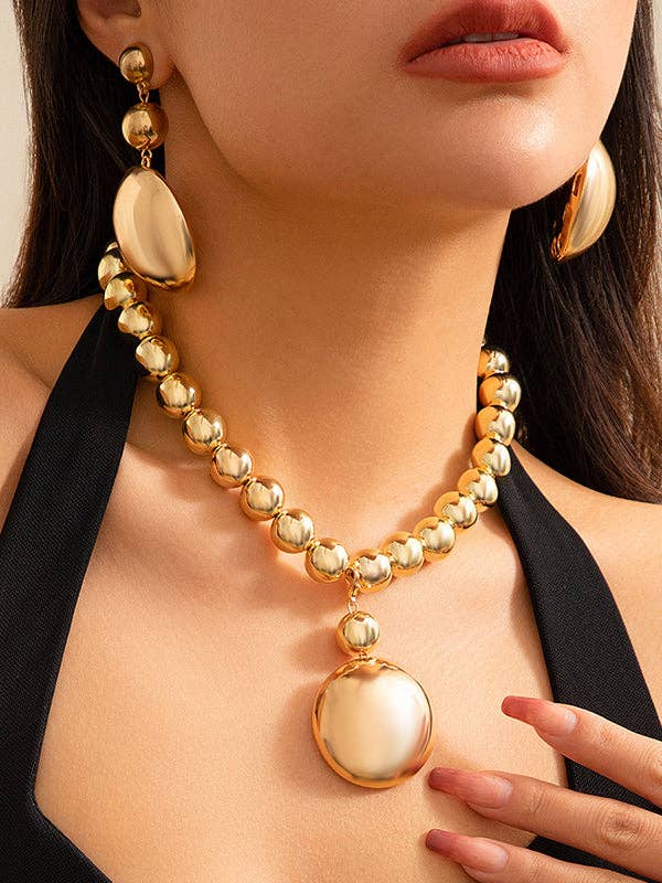 Bold Beaded Necklace Set