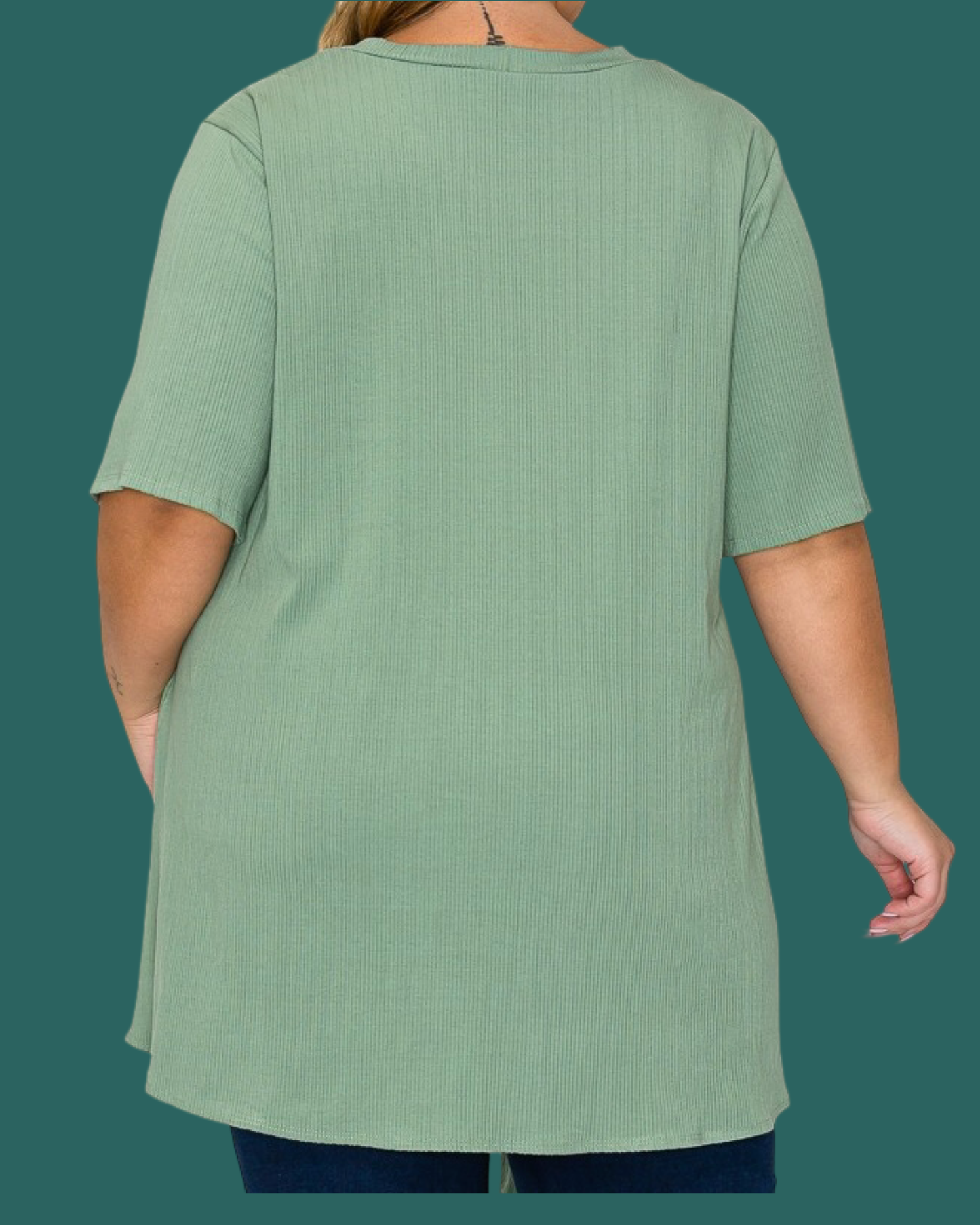 Sage Tye Front Tunic Top
