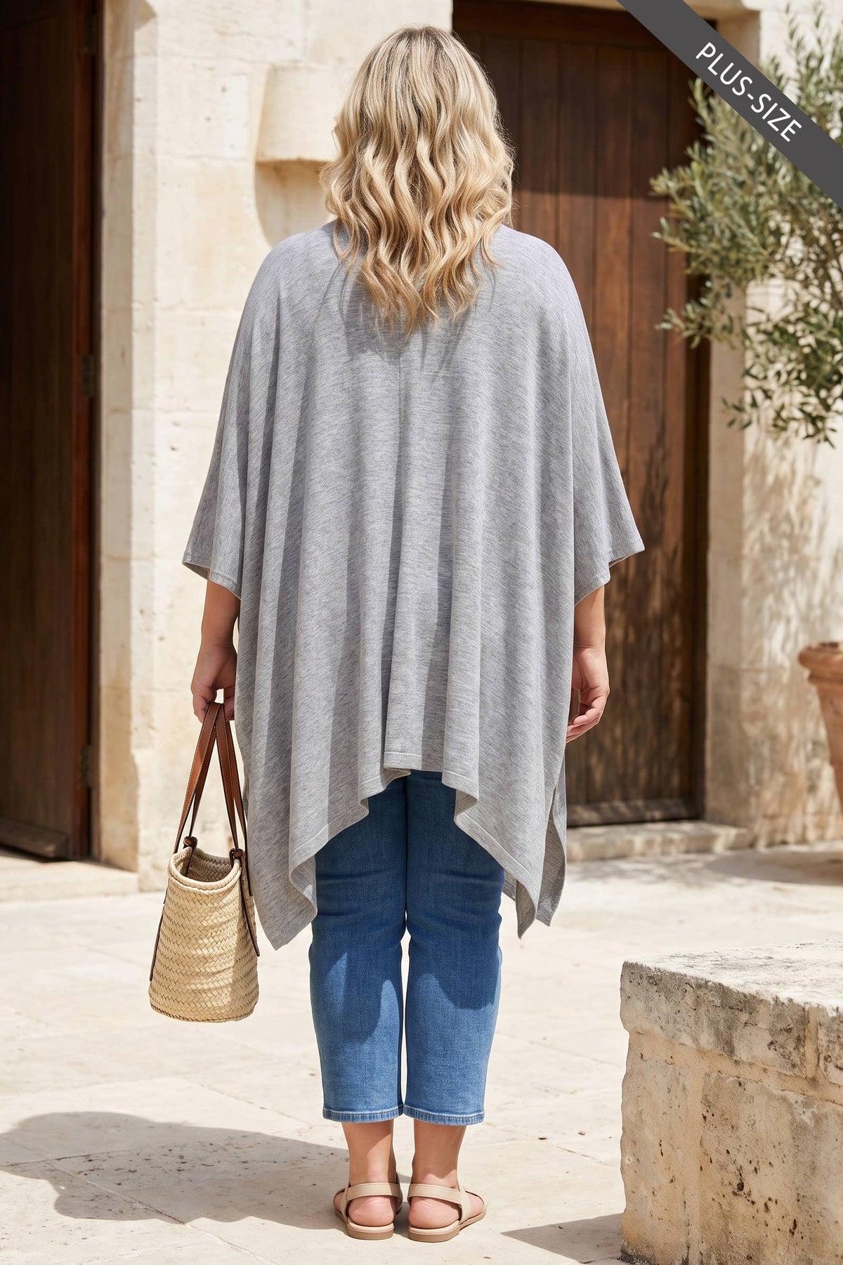 Flowy Draped Poncho Top