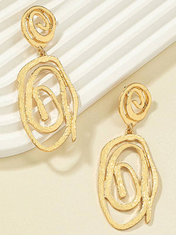 Gold Swirl Earrings