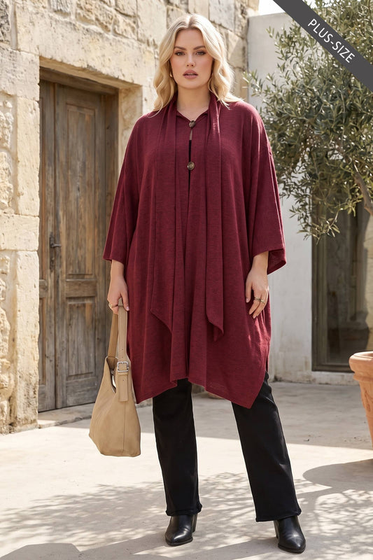 Flowy Draped Poncho Top