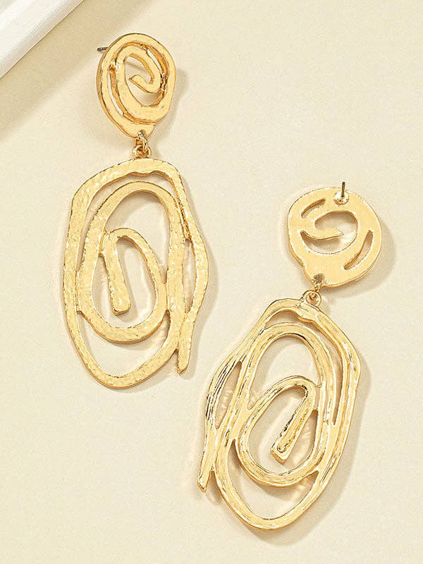 Gold Swirl Earrings