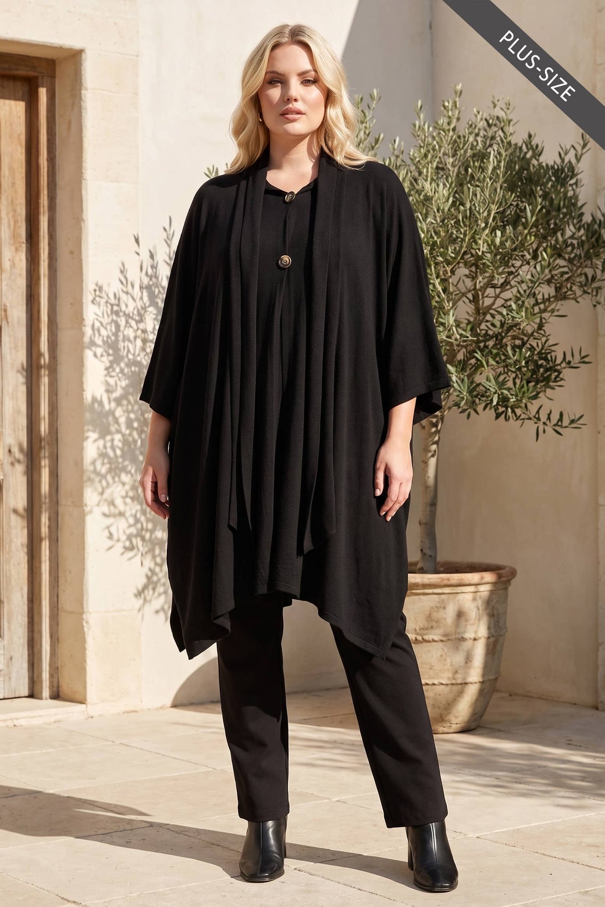 Flowy Draped Poncho Top