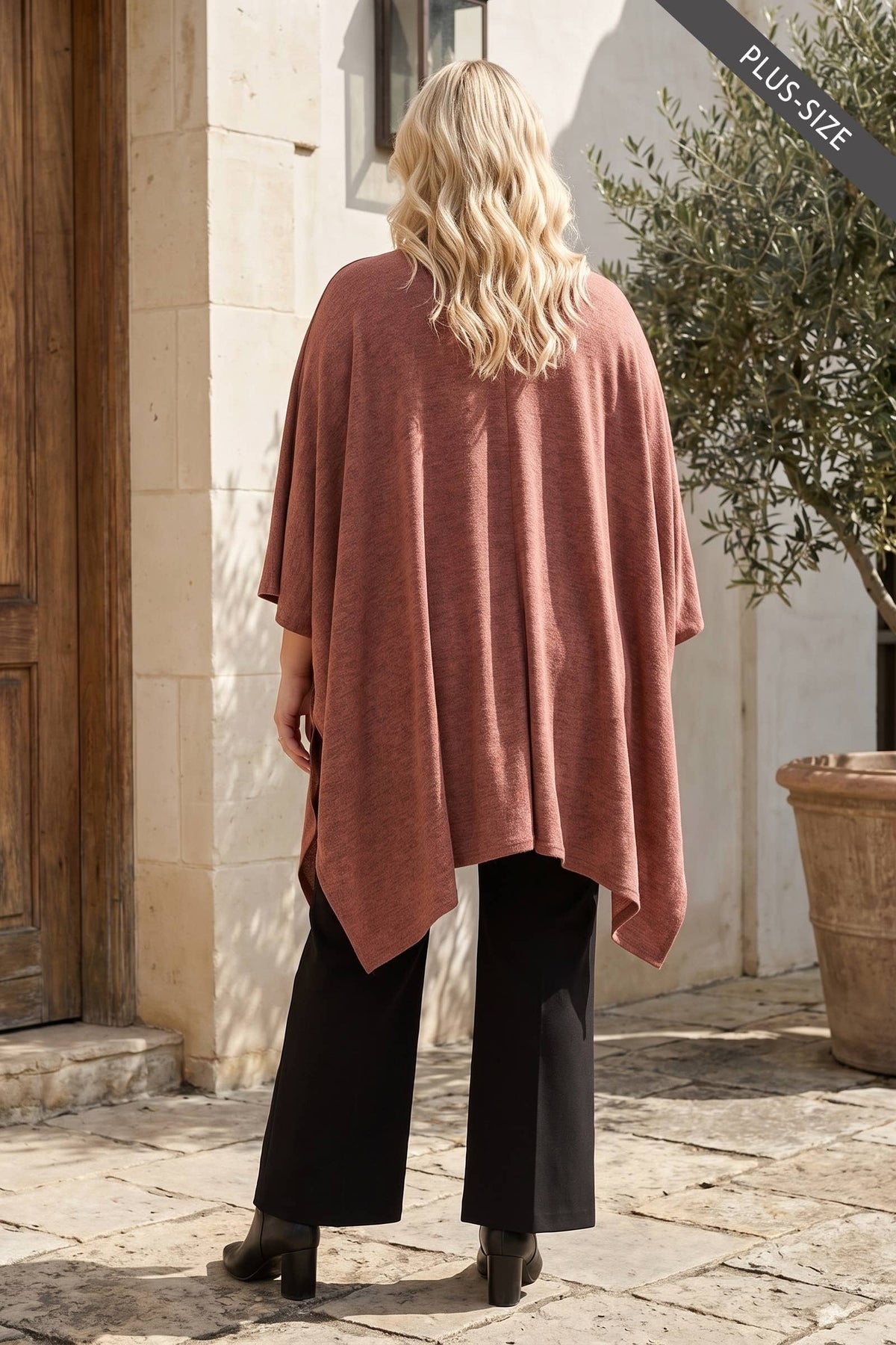 Flowy Draped Poncho Top
