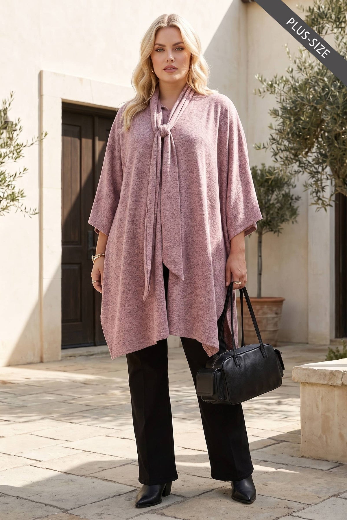 Flowy Draped Poncho Top