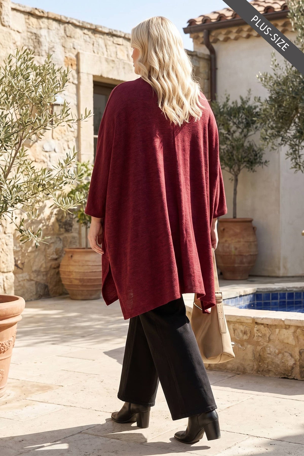Flowy Draped Poncho Top