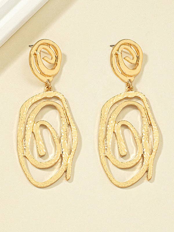 Gold Swirl Earrings