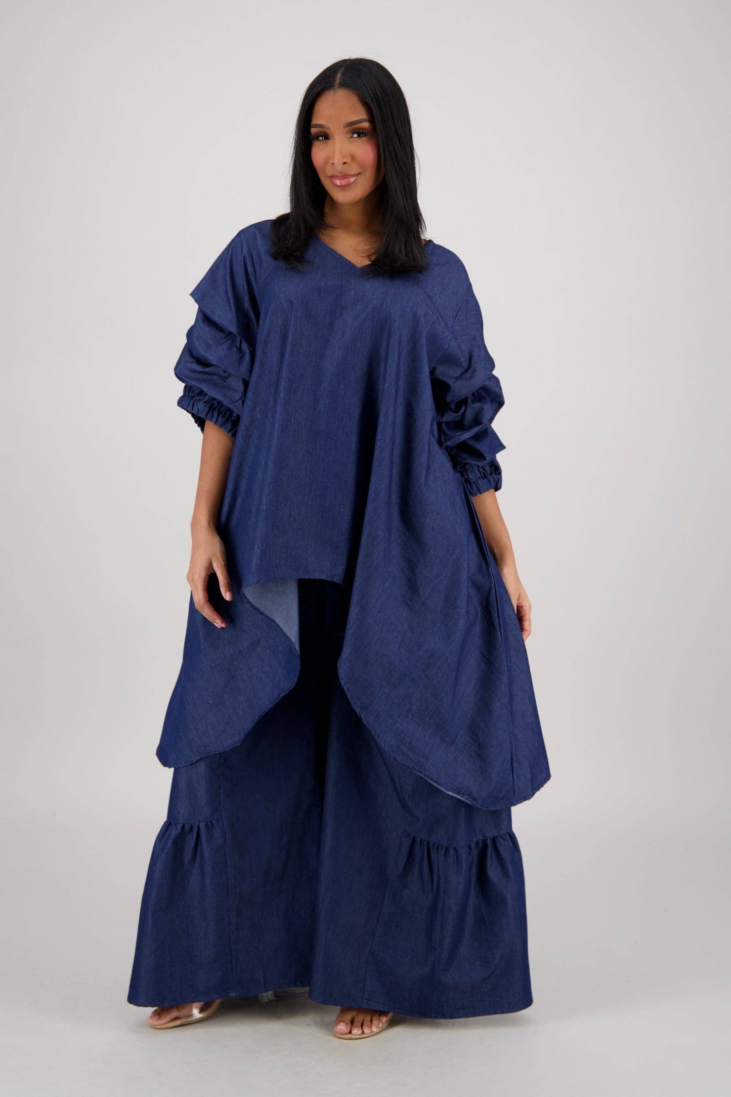 Boho Denim Pants Suit