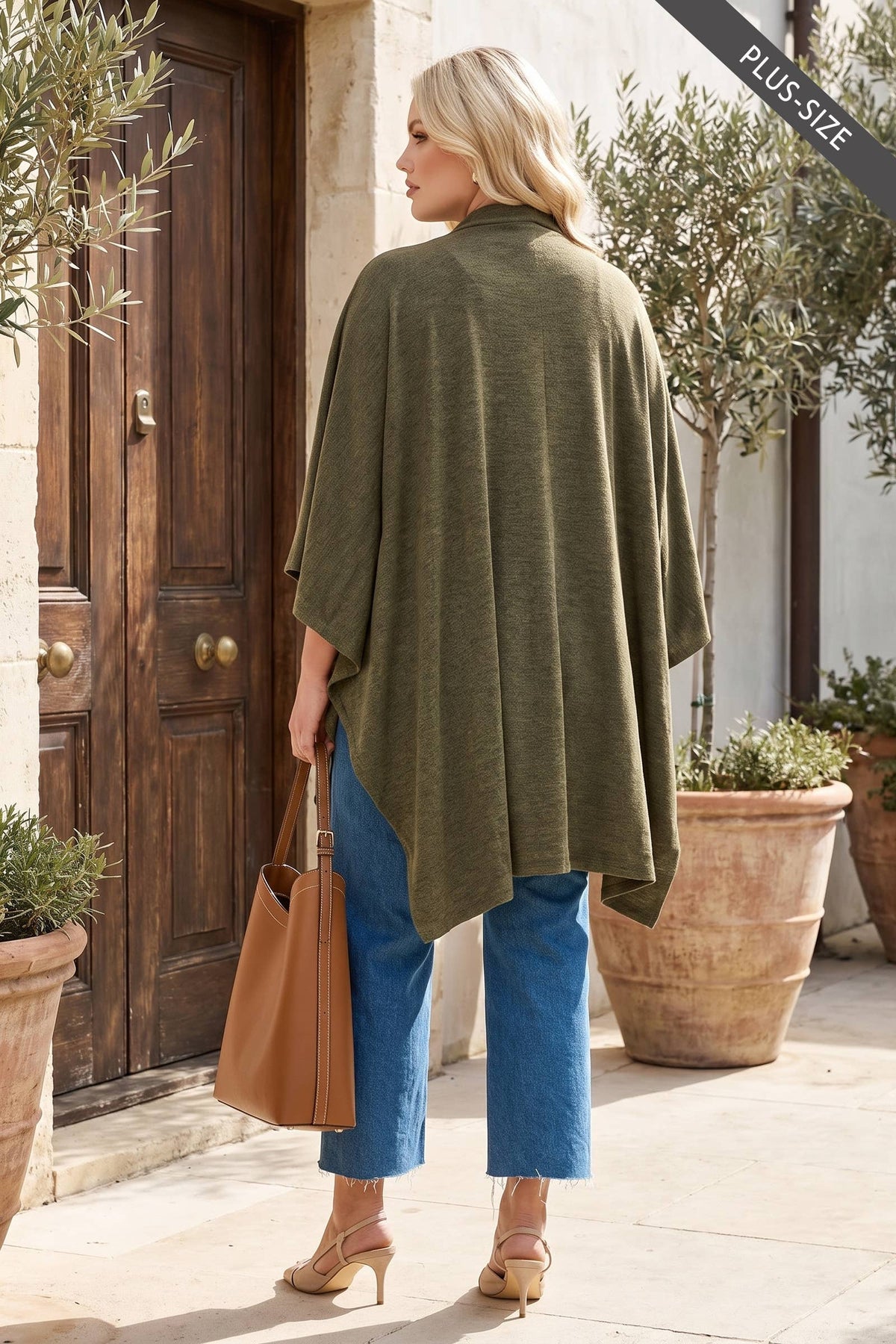 Flowy Draped Poncho Top