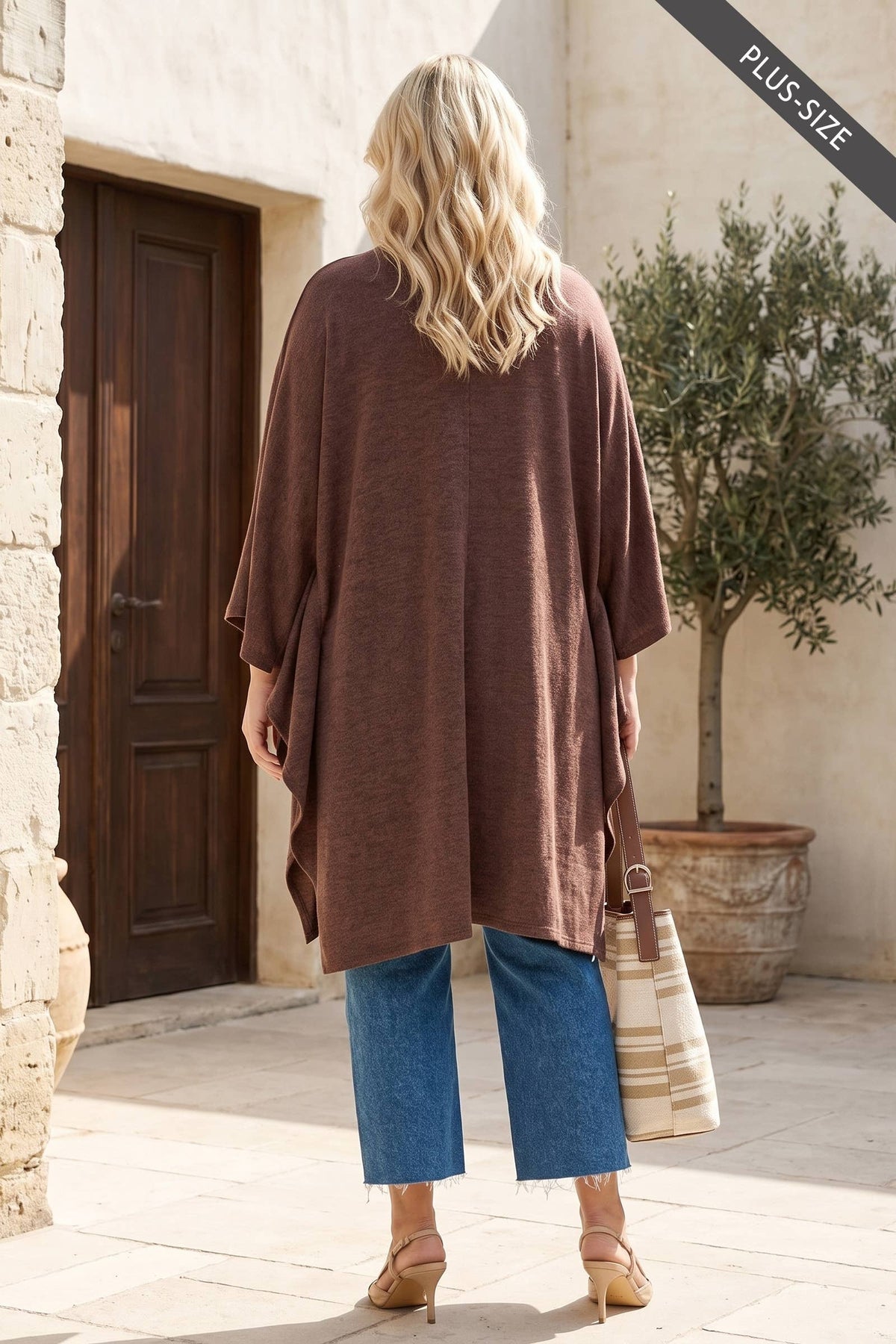 Flowy Draped Poncho Top