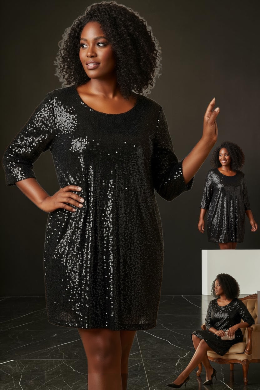 Black Sequin Top/Dress