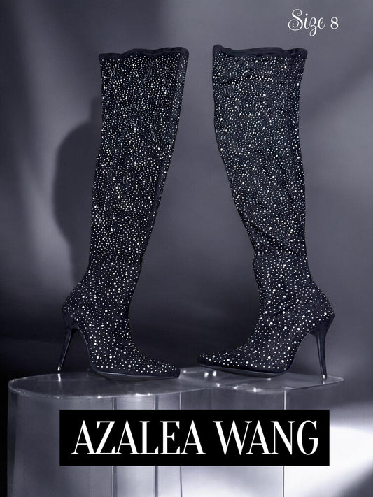 Tall Azalea Wang Diamond Stud Boots