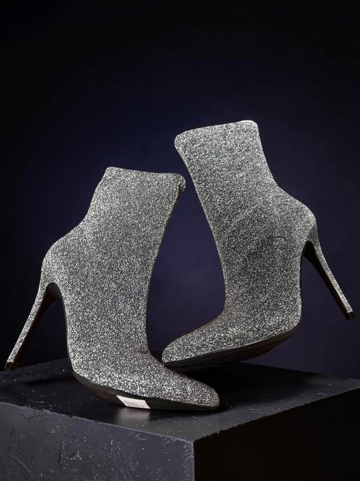 Bling Silver Boots
