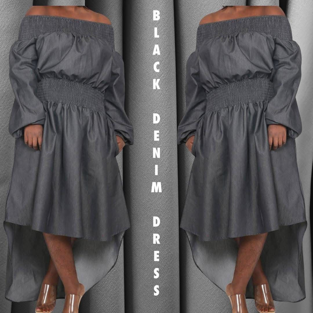 Hi Low Black Denim/Top