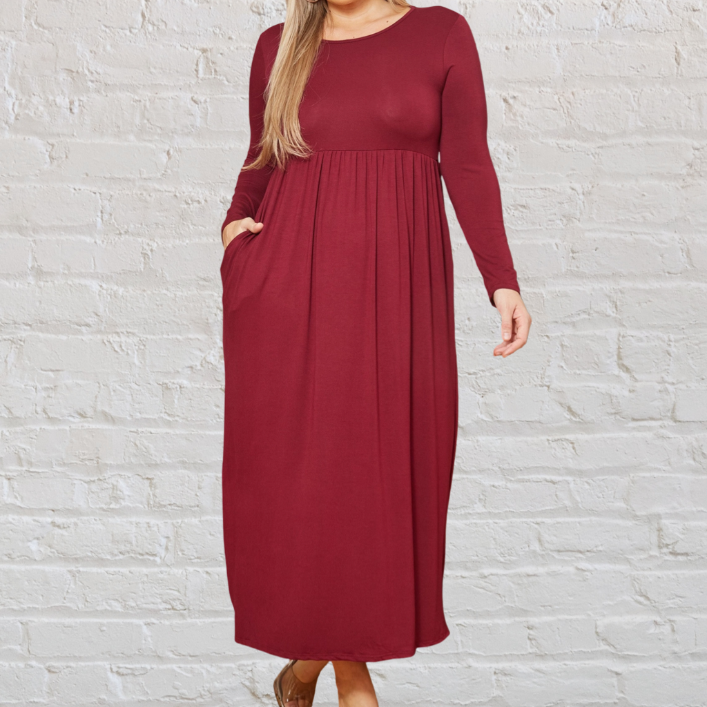 Burgundy Betty Maxi Dress