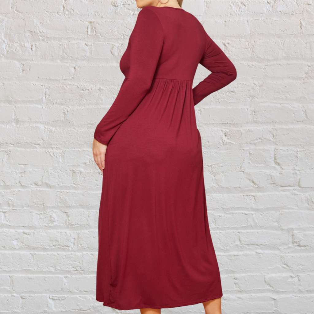 Burgundy Betty Maxi Dress