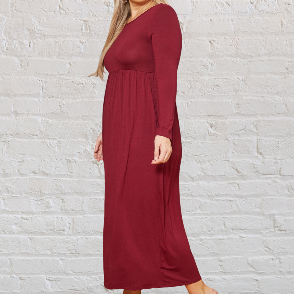 Burgundy Betty Maxi Dress