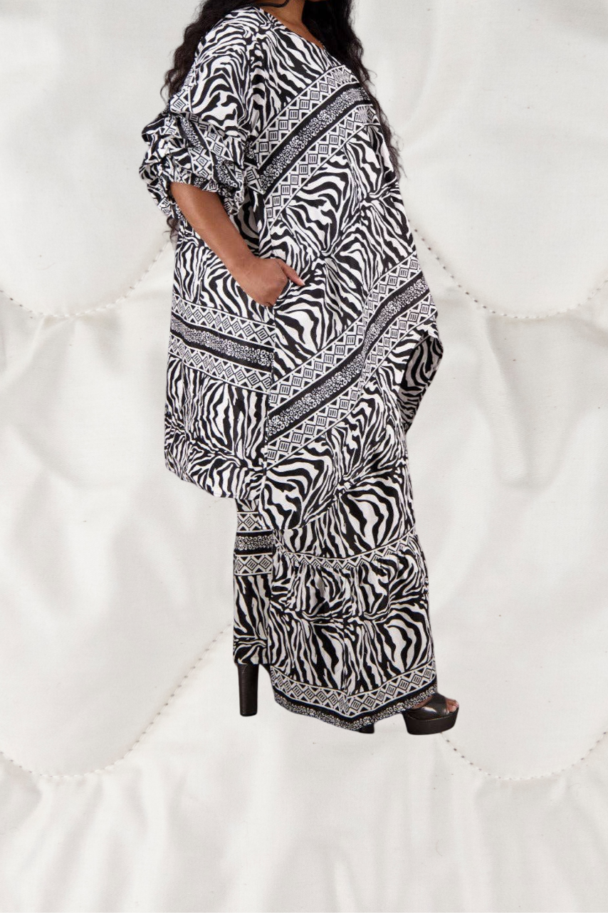 Zebra Print 2 Piece Pants