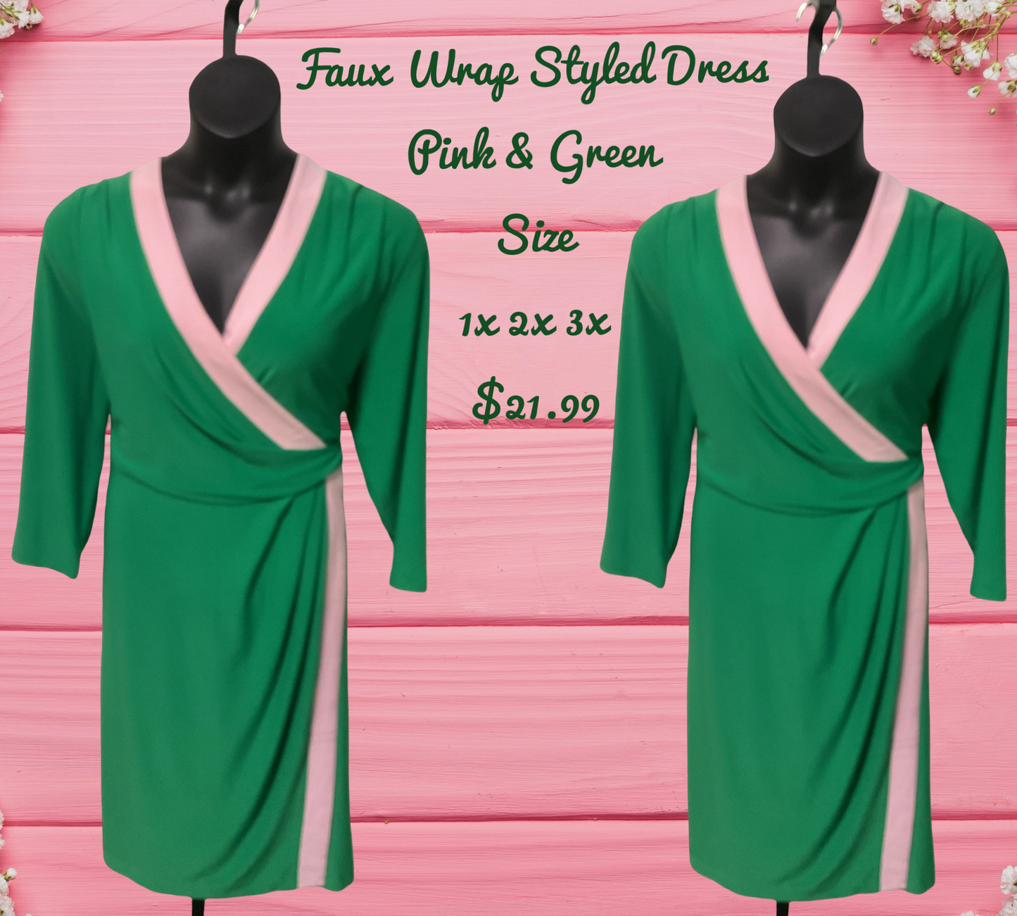 Faux Wrap Styled Dress