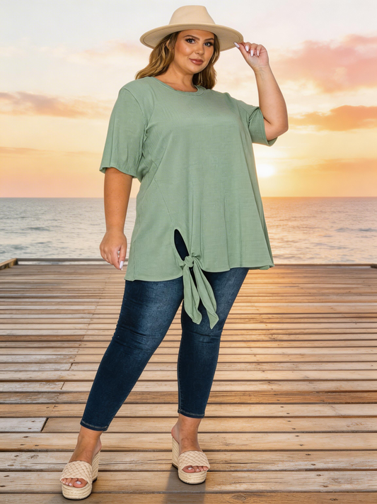 Sage Tye Front Tunic Top