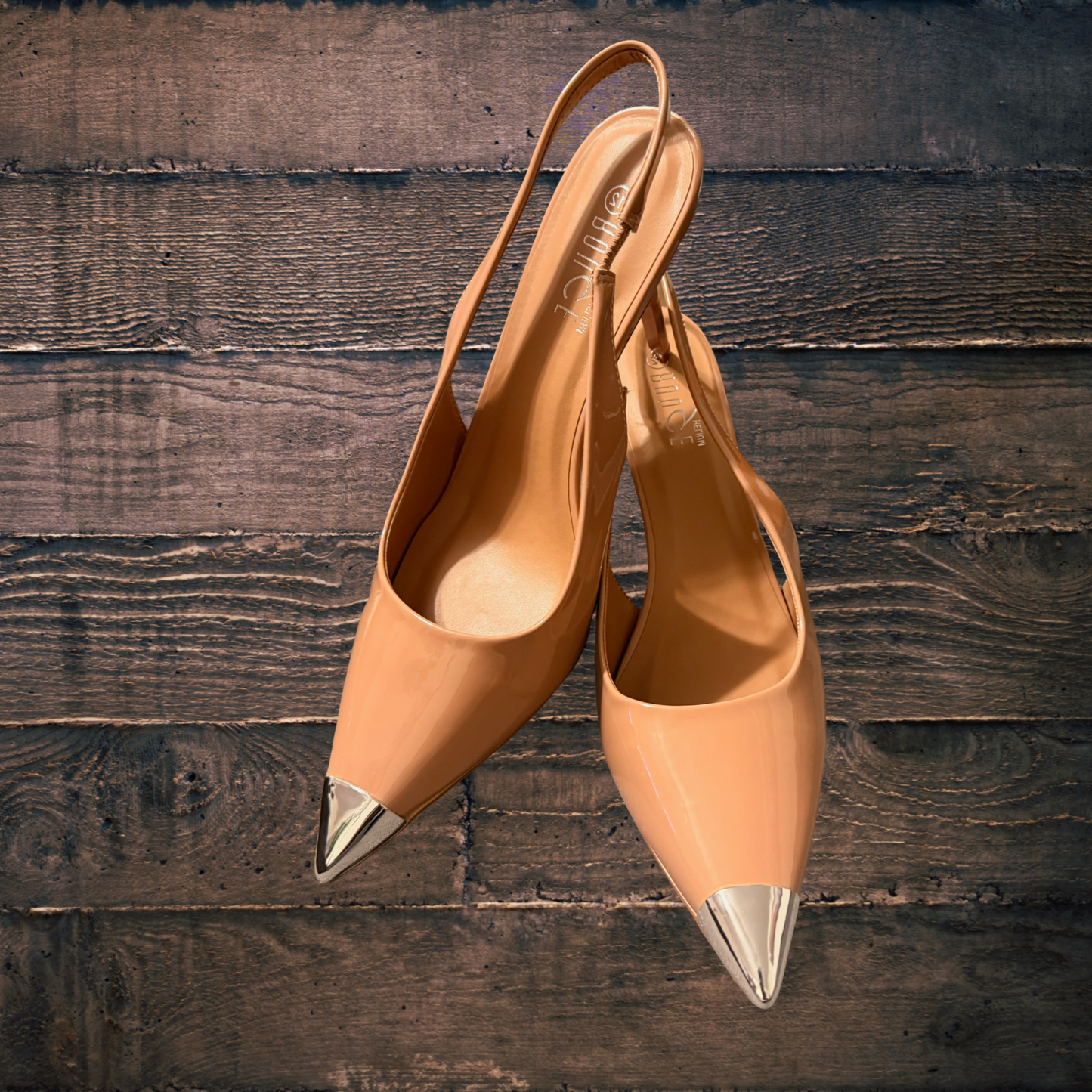 Gold Tip Sling Back Shoes