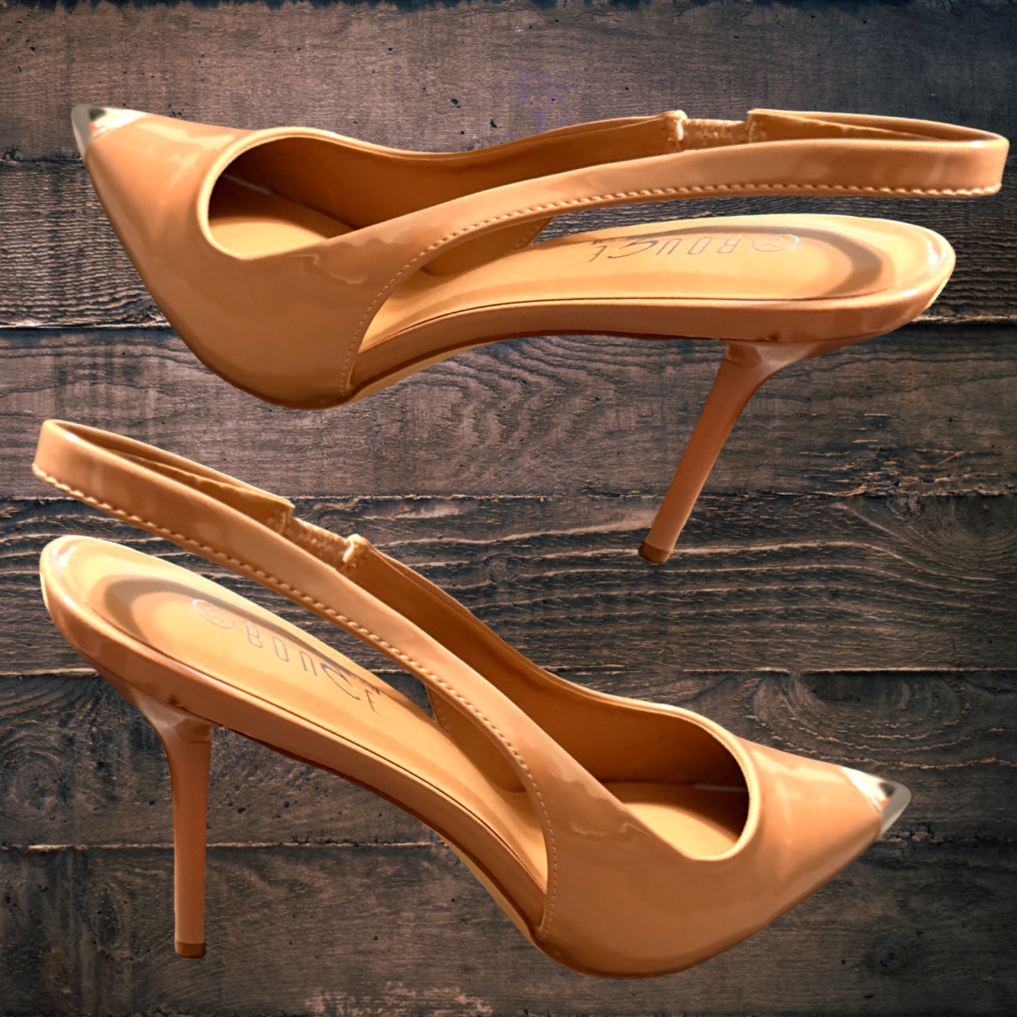 Gold Tip Sling Back Shoes