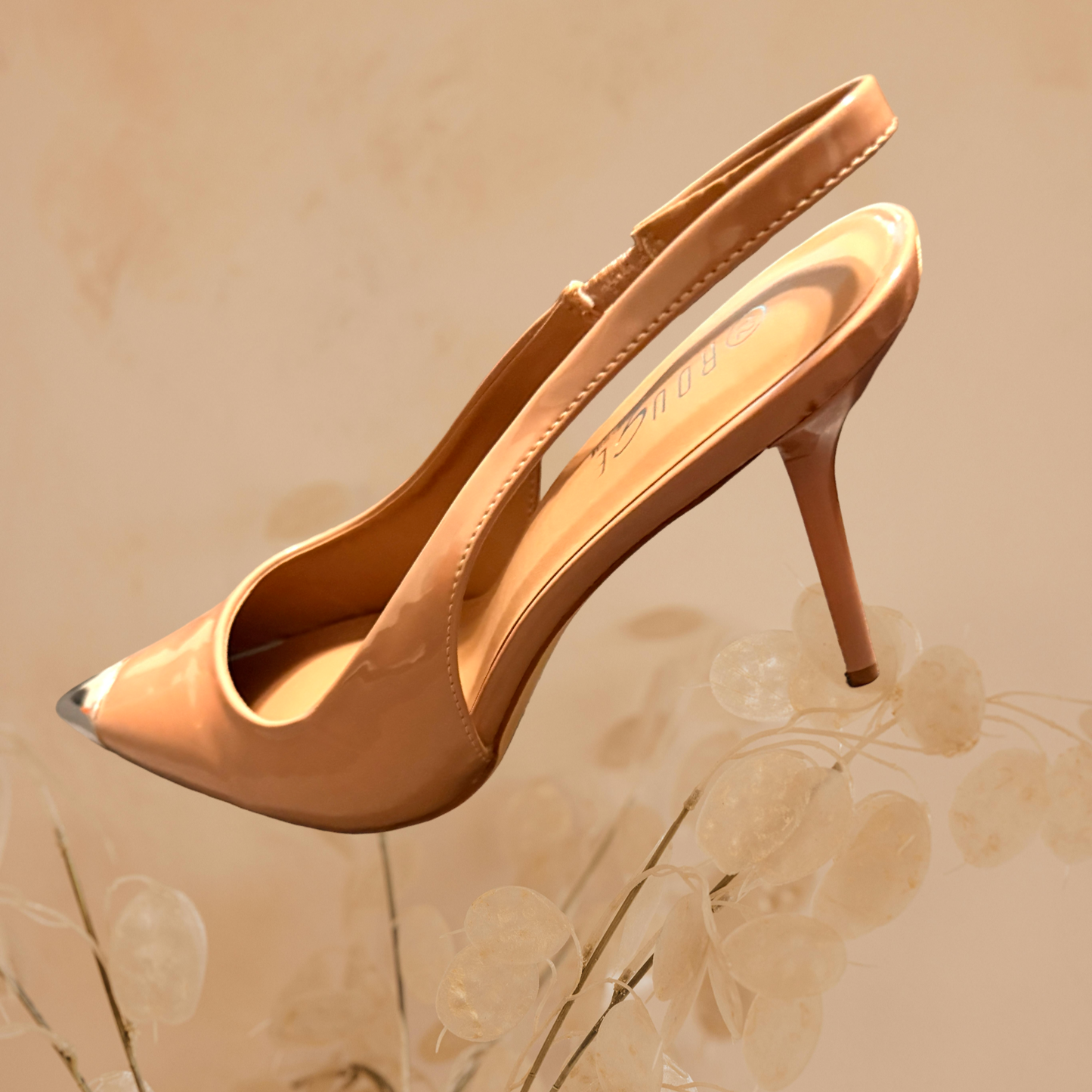 Gold Tip Sling Back Shoes