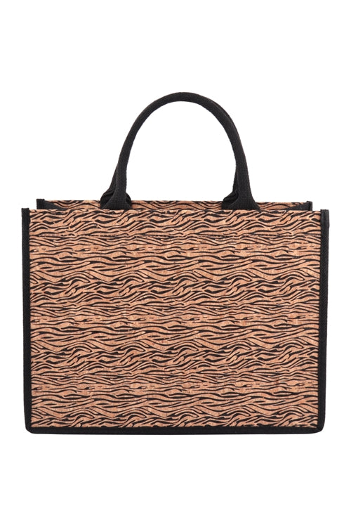 Brown Zebra Tote Bag