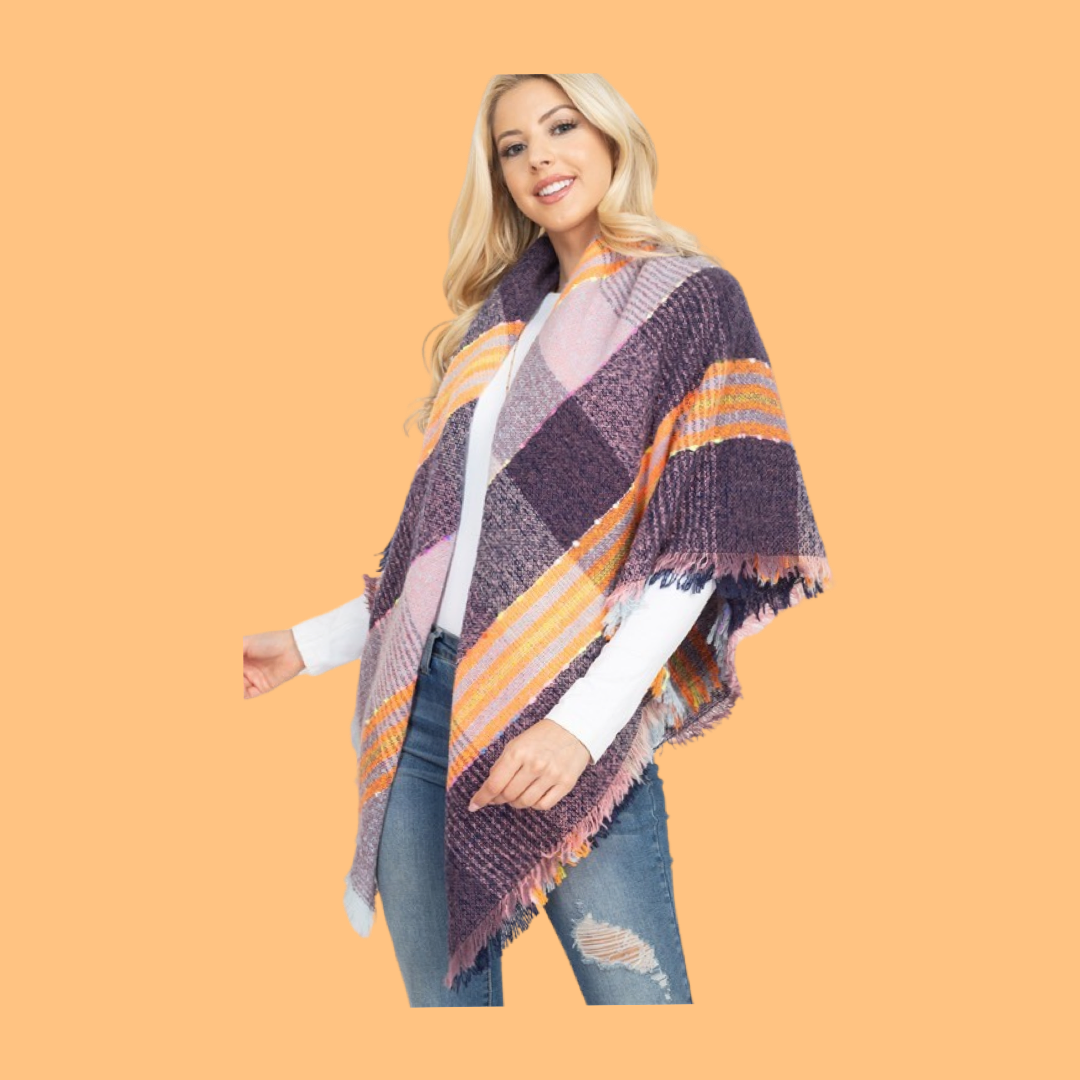 Color Block Shawl & Scarf