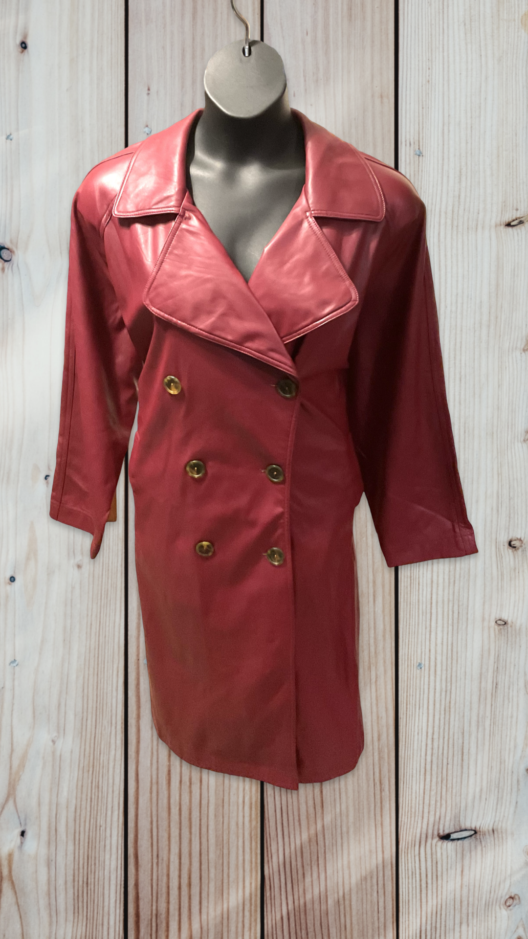 Faux Leather Coat