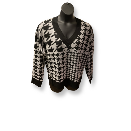 Black & White Houndstooth Sweater