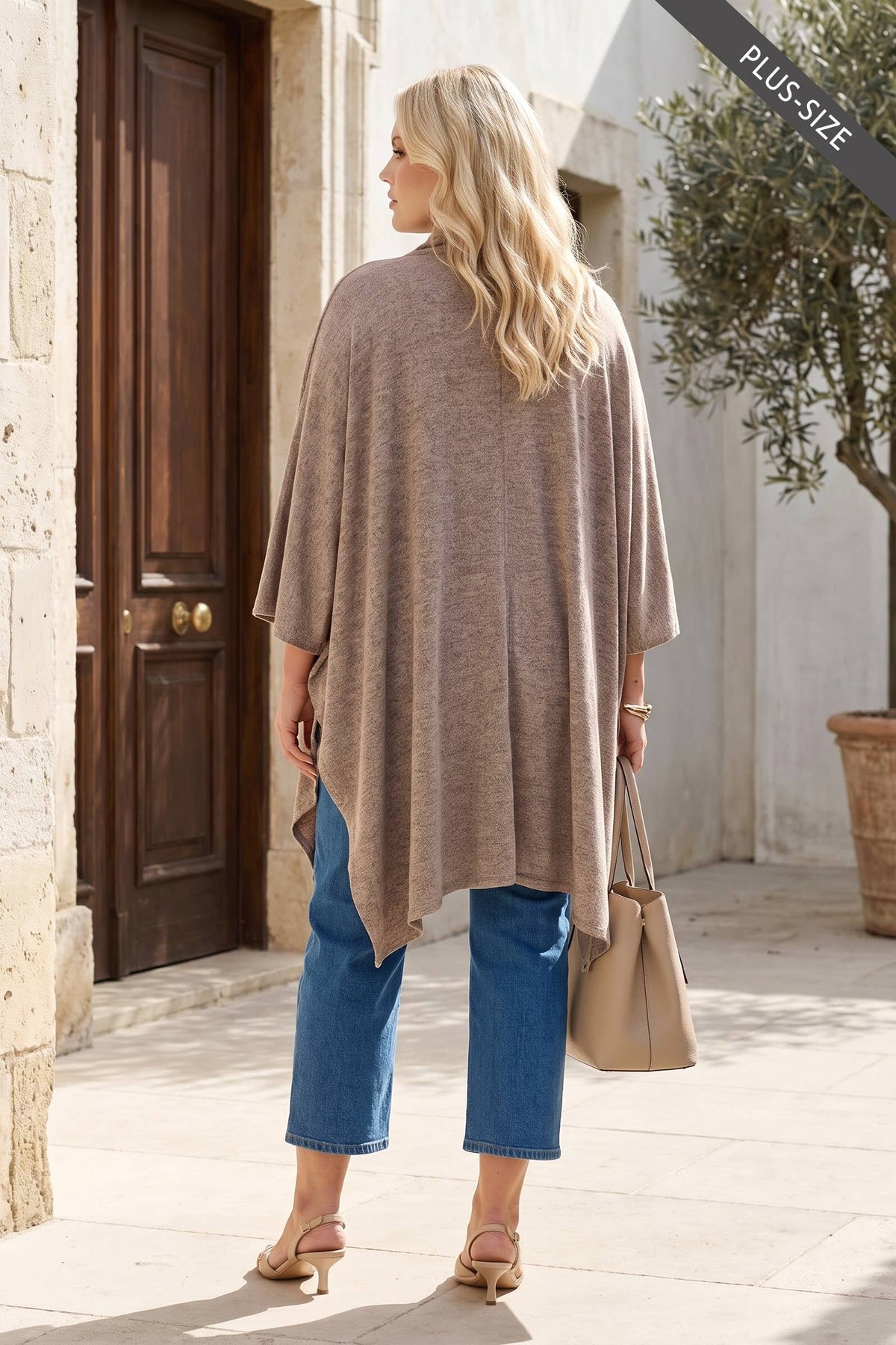 Flowy Draped Poncho Top
