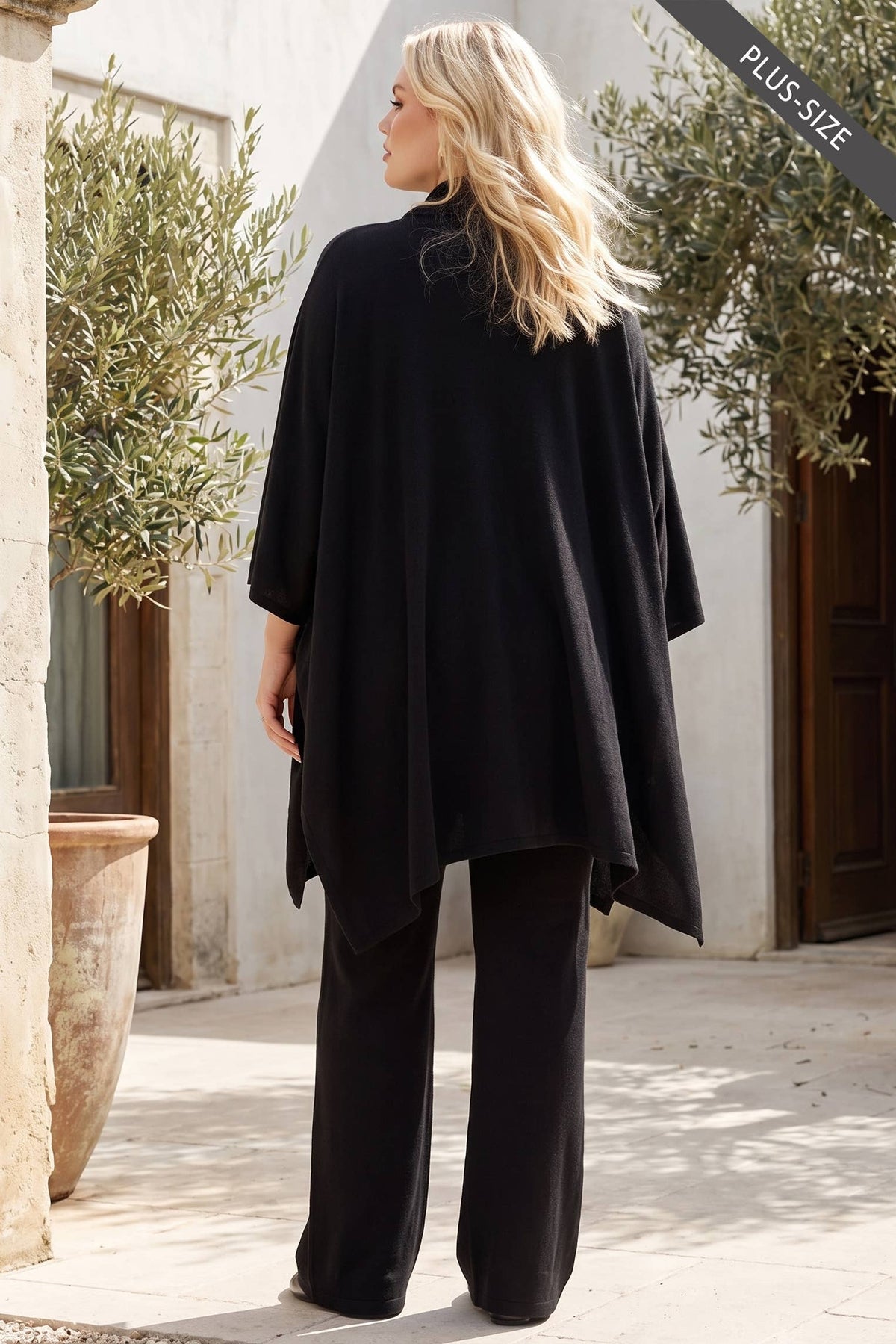 Flowy Draped Poncho Top