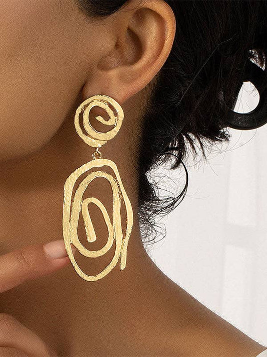 Gold Swirl Earrings