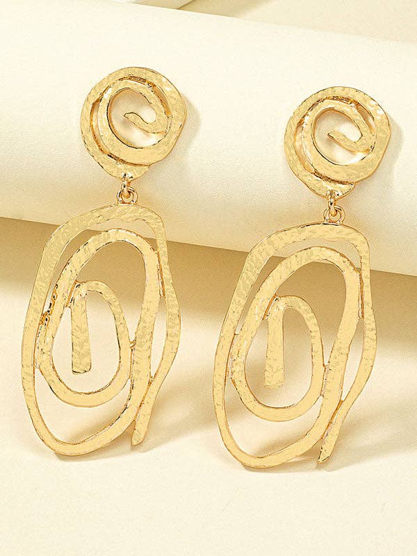 Gold Swirl Earrings