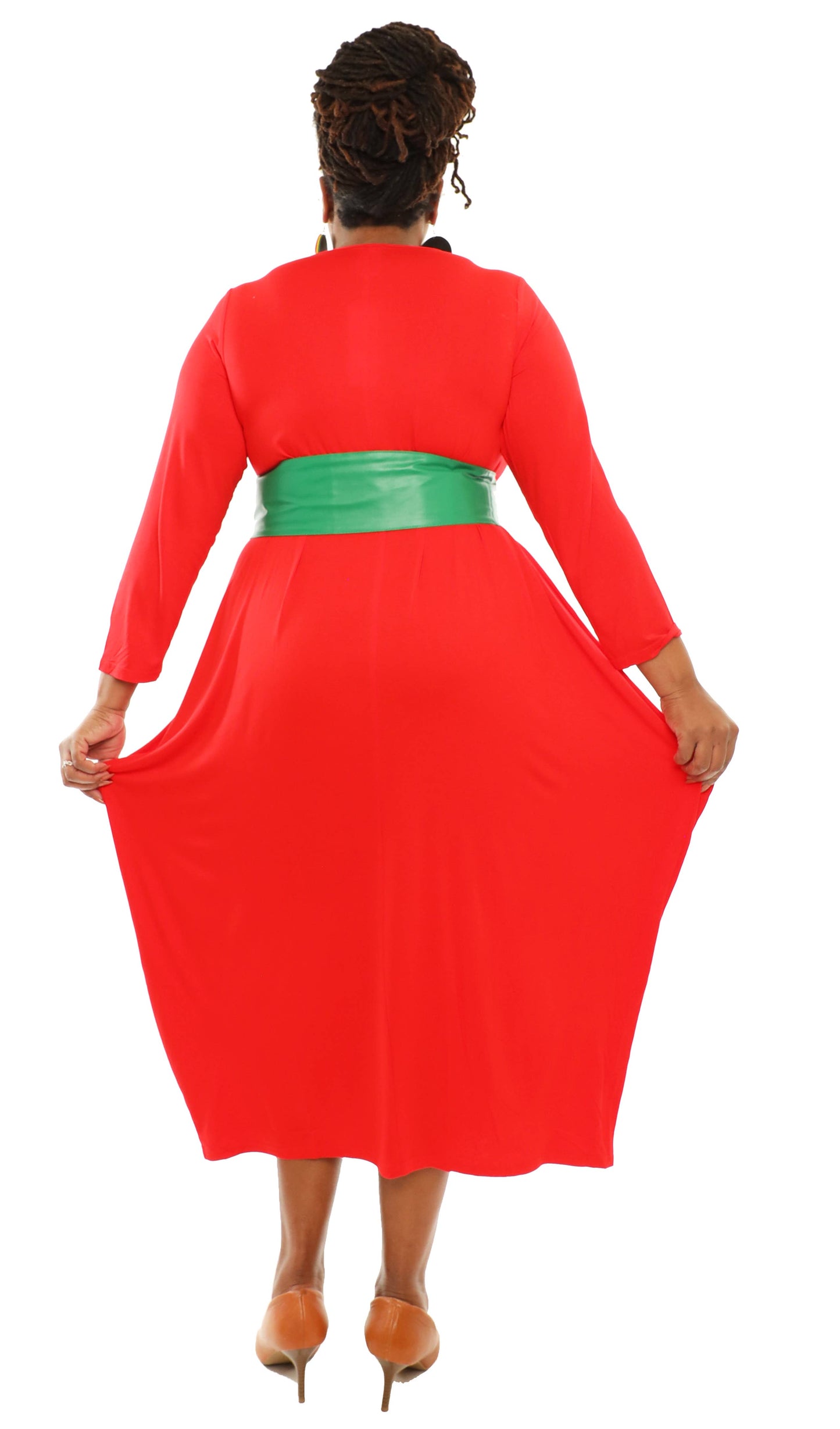 Elegant Wide Faux Leather Belt