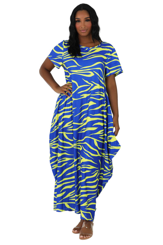 Bold Print Bubble Bottom Dress